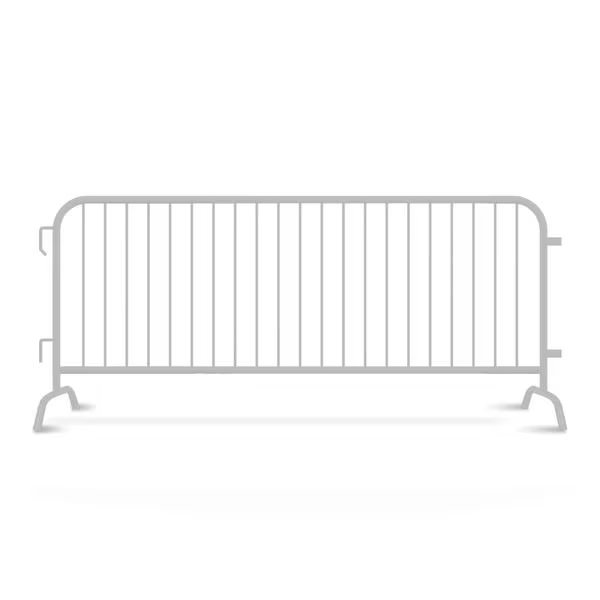 Interlocking White Barricade, Removable Bridge Feet, 8.5 ft., Angry Bull Barricades, Mfr#: AC-HDX85-BR-WH